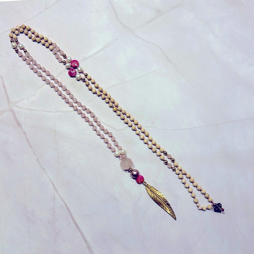 Benevolent Beads || Handmade Necklace on Silk String made with real Gemstones